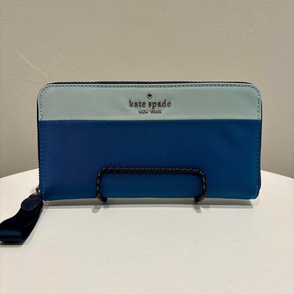 kate spade Handbags - Kate Spade Chelsea Large Continental Wallet Blue Two Tone